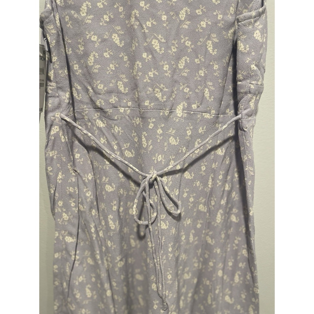 Treasure & Bond Maxi Dress XS Purple/Ivory Little Paris Floral V Neck Boho NEW - Picture 9 of 12